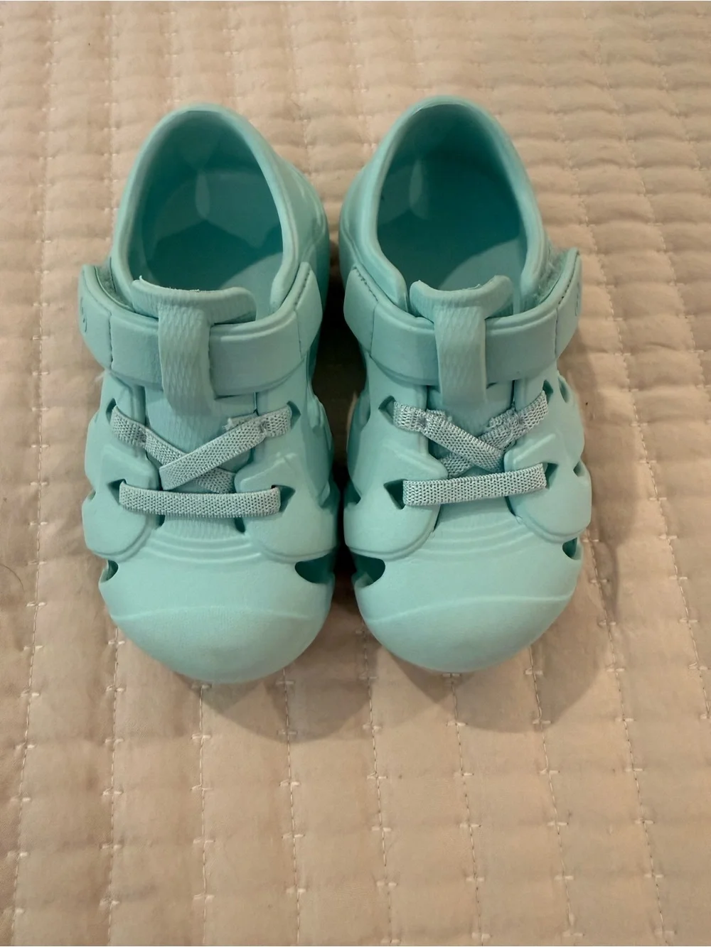Stride Rite Aqua Mint Kids Water Sandals with Hook-and-Loop Strap